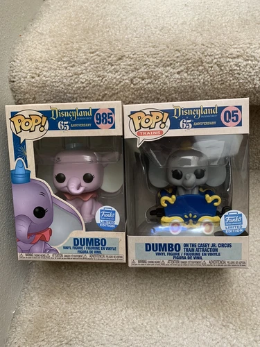 Funko Pop!  Dumbo 985 & 05 - Funko Shop Exclusive Disneyland 65th Anniv NONMINT