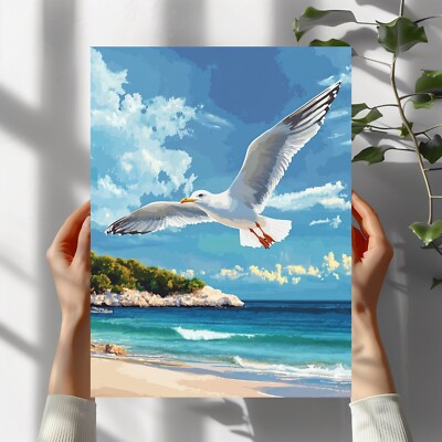 Möwe Pixel Art Poster Schöne Wanddeko Dekoration