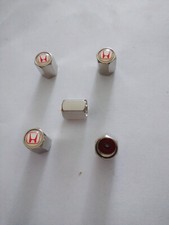 Set Of 5 Wheel Tire Caps Air Valve Stem Cover For Honda White Car Free Ship