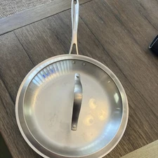 Calphalon Stainless Steel 10" Skillet Saute or Fry Pan #1390 And Lid - Pre-Owned