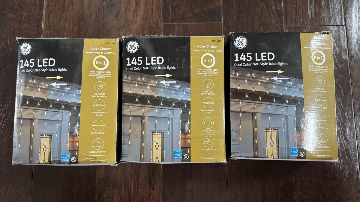 GE Color Choice 145-Count Multi-function Color Changing Mini LED Plug-In Christmas Icicle Lights GE Color Choice 145-Count Multi-function Color Changing Mini LED Plug-In Christmas Icicle Lights