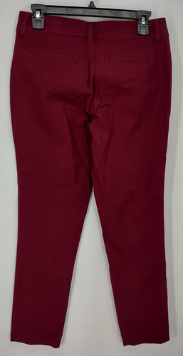 Faded Glory Parker Pants Women's Size 4 Slim Ankle Stretch Wine Flat Front NWT - Picture 4 of 11