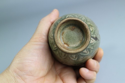 Hermosa tetera china de porcelana horno Yaozhou de la dinastía Ming - Imagen 7 de 7