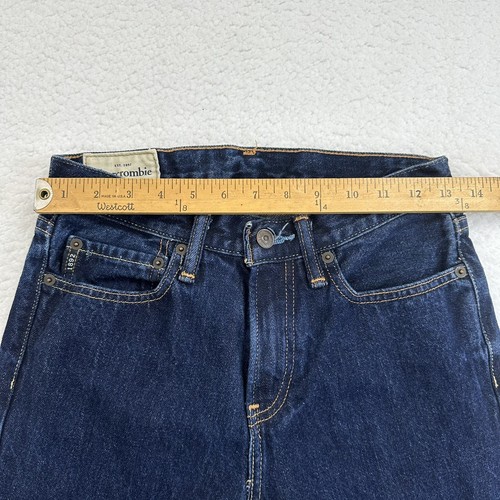 Abercrombie Kids 100% Cotton Straight Denim Jeans Size 16 Slim Blue EUC - Picture 5 of 10