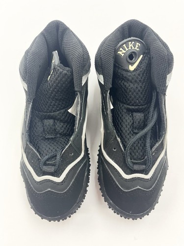 1996 Nike Sky Flight Turbulence Black Met Silver White sz 12C kids shoes vtg. - Picture 3 of 5