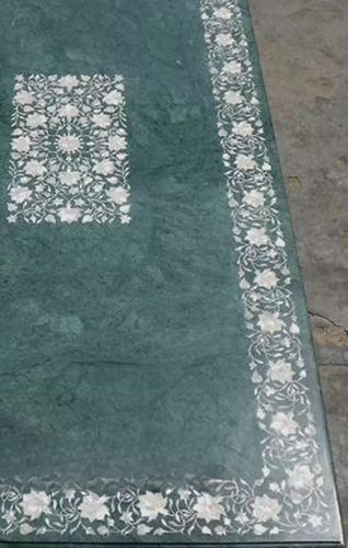 36"x72" Green Marble MOP Inlay Floral Stone Art Center Dining Table Top Home Dec - Picture 4 of 9