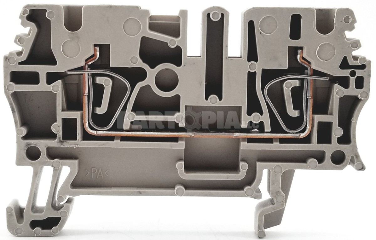 Weidmuller ZDU 2.5 / ZDU2.5 Terminal Block, Beige, Feed