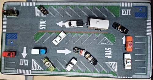 31"x 15.5" 1:64 Scale LARGE Mouse Pad Parking Lot Car Scene Diorama Display Toy - Picture 8 of 12