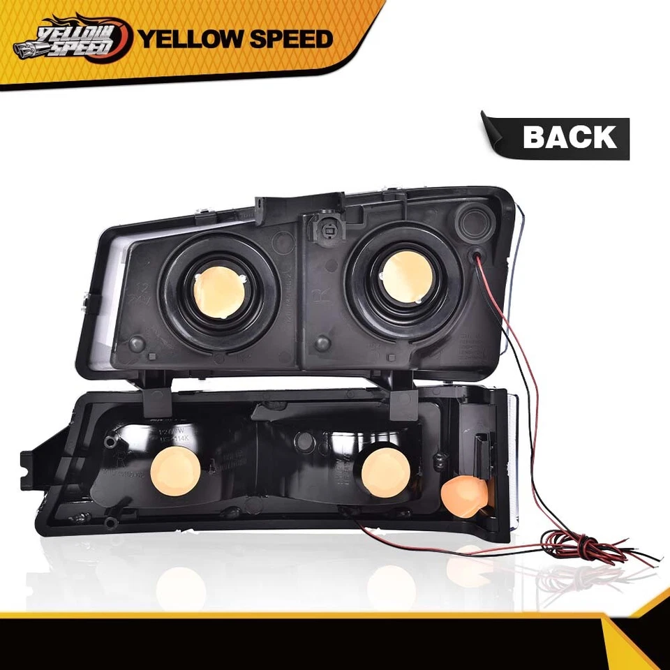 Faros + luz de parachoques aptos para Chevrolet Silverado 1500 2500HD 3500 2003-2006 Foto 3 de 4