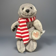 Coca Cola Plush Seal Red White Scarf And Mini Coke Bottle 1997 collector item 8"