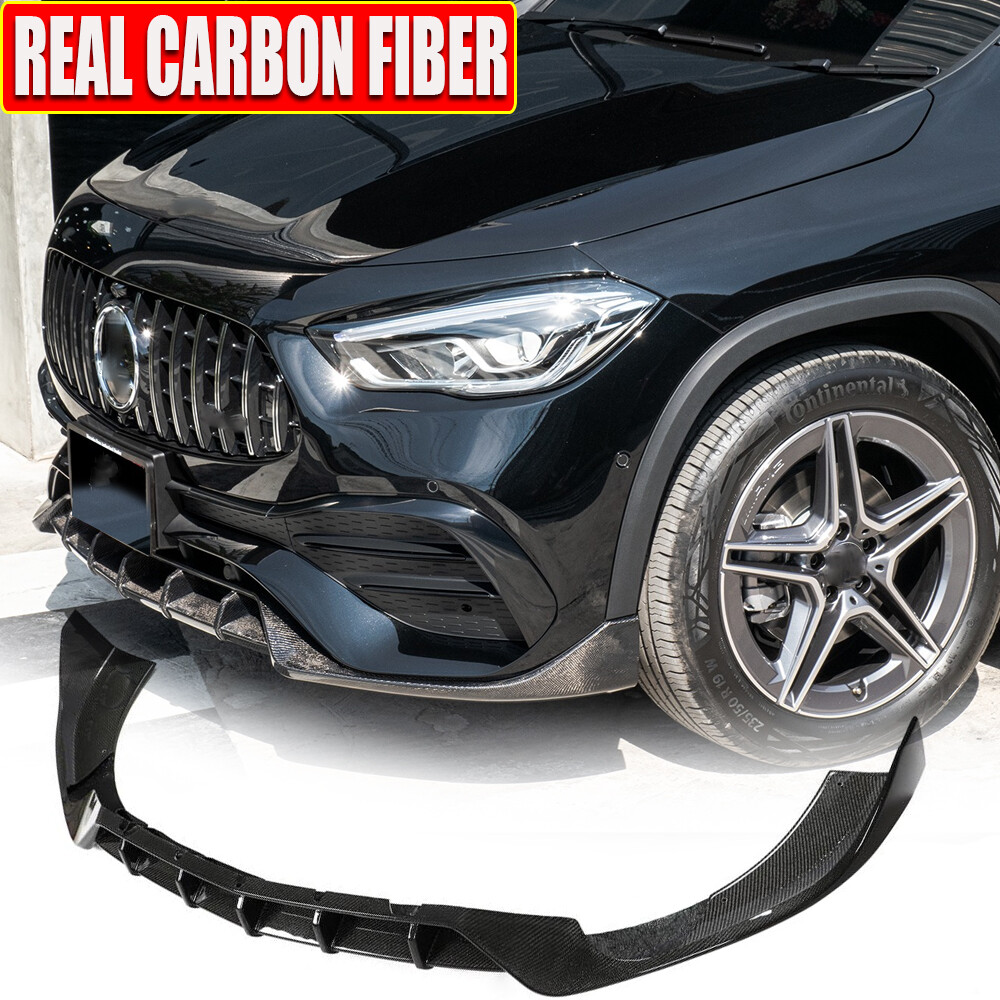 REAL CARBON Front Bumper Lip Splitter For Benz H247 GLA200 250
