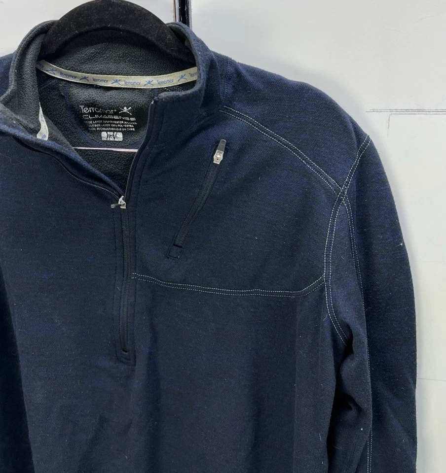 Terramar CLIMASENSE 1/2 молнии LS рубашка с отверстиями для пальцев - темно-синий размер M - Изображение 3 из 4