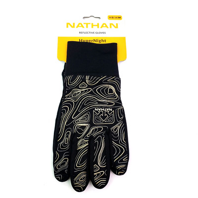 Nathan Womens Size M Black Hyper Night Reflective Gloves