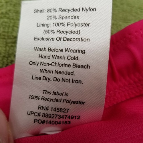 Eco Beach New Women's Bright Pink Swimsuit Bottoms NWT UPF 50+ Size XL - Picture 6 of 7