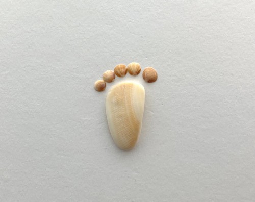 Insegna cornice bambino arte ciottoli conchiglia spiaggia naturale stampa piedi nudi #BF USA - Foto 14 di 15