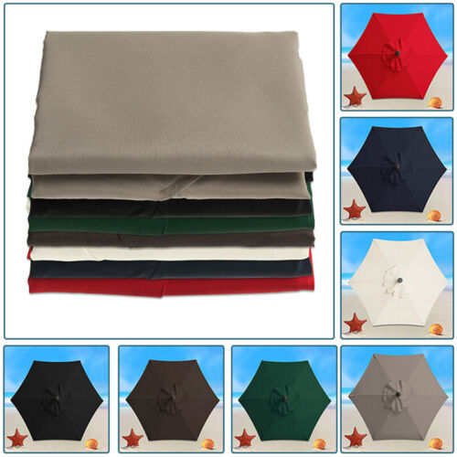 Large Waterproof Umbrella Replacement Canopy 8 Rib Outdoor Poolside Cover Garden - Picture 5 of 29