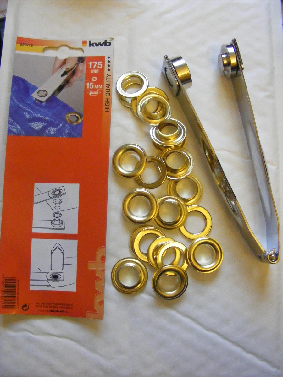 Eyelet Tool Kits and Eyelets 4mm 10mm 15mm or 16mm Hinged Tarpaulin Leather