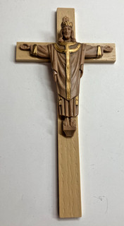 Vintage Christ The King Crucifix Christian Catholic Cross plastic 8 inch