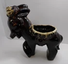 Vintage McCoy Art Pottery Donkey Brown Beige Drip Planter USA Mid Century
