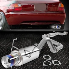 FOR 93-97 HONDA DEL SOL Si EG1 4.5" BURNT TIP MUFFLER SS CATBACK EXHAUST SYSTEM