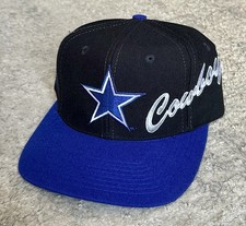 Vintage 90s Apex One Dallas Cowboys Side Script Snapback Hat Wool