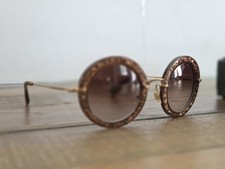 MIU MIU SMU13N SUNGLASSES BROWN BRONZE GLITTER A WOMENS FASHION DESIGNER CLASSIC