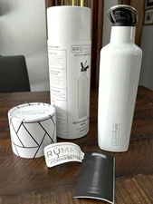 Brumate Water Bottle Rehydration Mini 16oz Stainless Steel Ice White New
