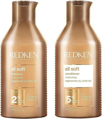 REDKEN All Soft Shampoo and Conditioner 10.1 oz. 