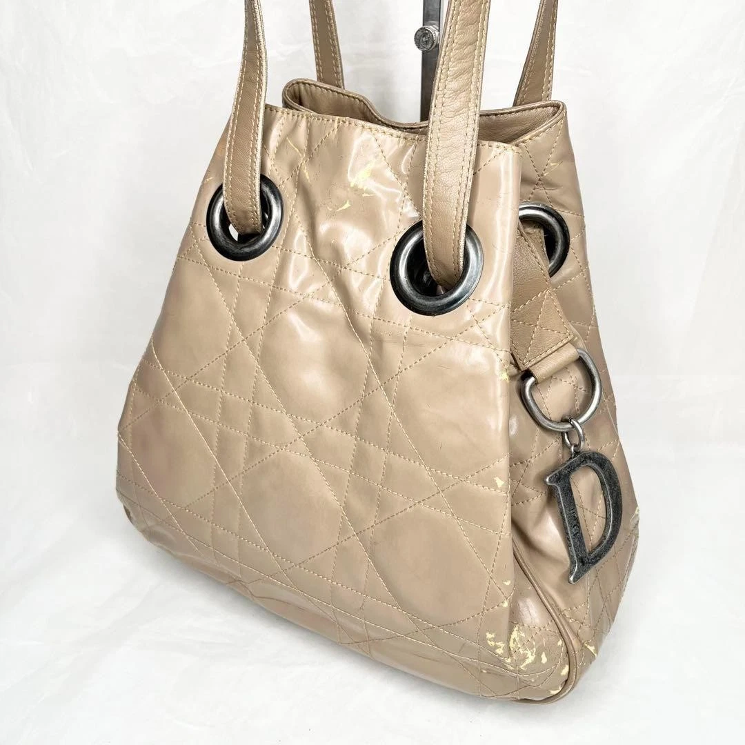 Christian Dior Cannage 2WAY Sac PVC Cuir Sac à Main Fourre tout Expédié du Japon