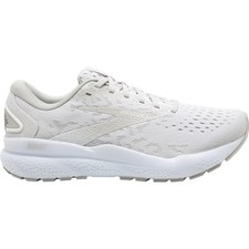 Women's Brooks Ghost 16, White/White/Grey, 5 B Medium US