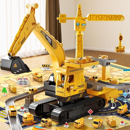 Construction Trucks Cars Toys for Toddlers, Kids Engineering Digger Race...