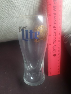 Miller Lite Taste Activator Glass 16 oz Gold Trim Pilsner Glasses @ Quantity