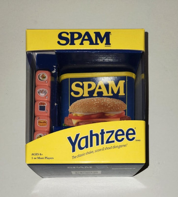 Yahtzee Spam Edition Dice Game New Open Box Complete