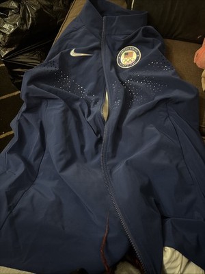 Nike Team USA 2024 Olympic Medal Ceremony Full-Zip Jacket - Blue Mens Medium