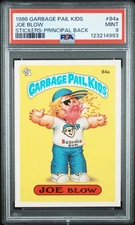 1986 Topps Garbage Pail Kids Series 3 OS3 84a JOE BLOW Principle Back PSA 9 Mint