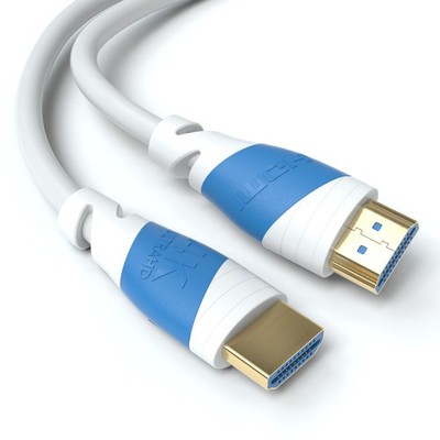 7,5m HDMI Kabel 2.0 Weiß 4K U-HD High Speed 3D Ethernet | Für TV PS4 Xbox Beamer