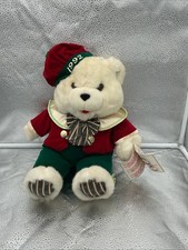 1992 Kmart Christmas Winter Teddy Bear 16 Inch White Plush Stuffed Animal W/ Tag