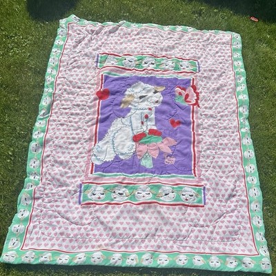 VTG 1993 Lamb Chop Play Along Twin Size Comforter Shari Lewis USA Made