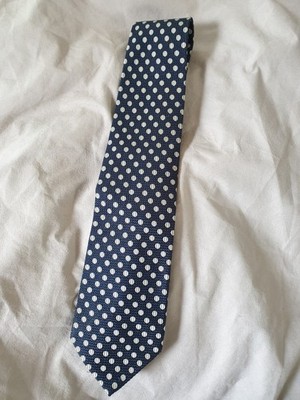 Burberry Krawatte Luxus Blau Weiß gemustert Zustand Top wie Neu NP 220