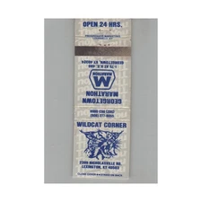 Matchbook Cover Gas Station Wildcat Corner Marathon Station Lexington KY