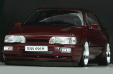 1:18 Custom 1990 FORD SIERRA Sapphire 4x4 RS COSWORTH (Magenta Red) MODIFIED BBS