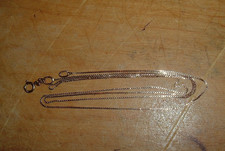 STAMPED 14K ITALY SOLID YELLOW GOLD .7MM BOX LINK 19.5" NECKLACE CHAIN 1.15g