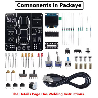 DIY Car Driving Simulation Soldering Practice Kit STEM Electronic Project Simula