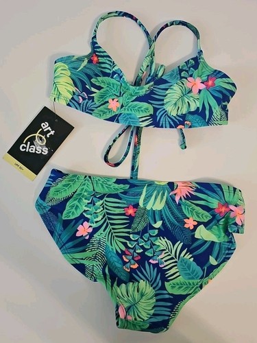 Girls’ ‘Living In The Tropics’ Floral Printed Bikini Set - Art Class - XS (4-5) - Picture 5 of 6