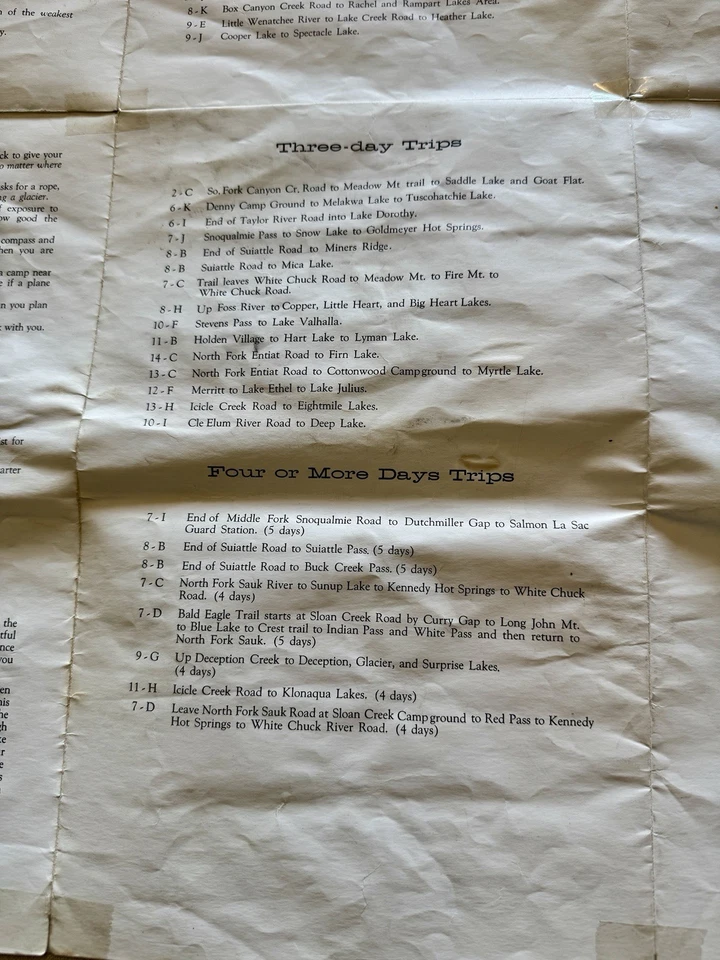 Mapa en relieve pictórico North Central Cascades desplegado 1964 Martin/Pargeter 25x32" Foto 4 de 4