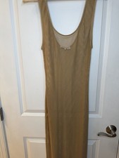 WeWoreWhat Tan Mesh Maxi Coverup Size L Good Condition 100% Cotton