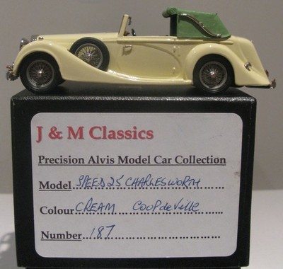 J&M Classics 1:43 #187 cream c1938 Alvis Speed 25 Charlesworth Coupe De Ville