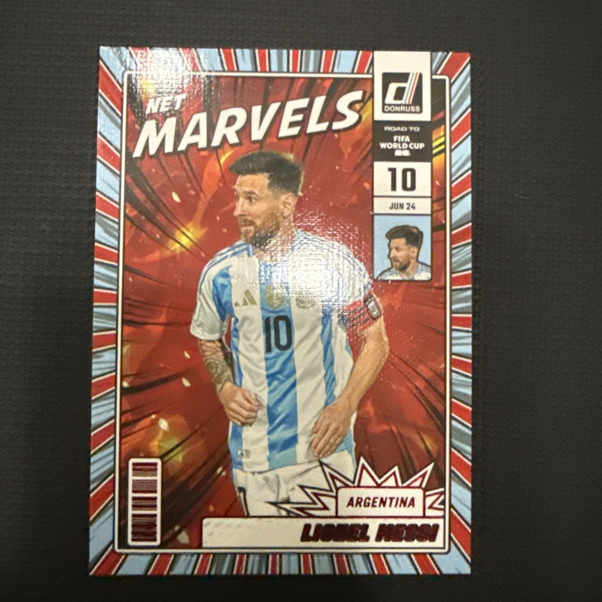 LIONEL MESSI 2025-26 DONRUSS ROAD TO FIFA WORLD CUP RED NET