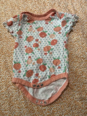 Mixed Brands 3pc Unisex Baby 0-3M Cotton Knit Floral Bodysuits Dress Set