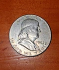 1962 Denver mint 50C Franklin Half Dollar 90% Silver U S Coin